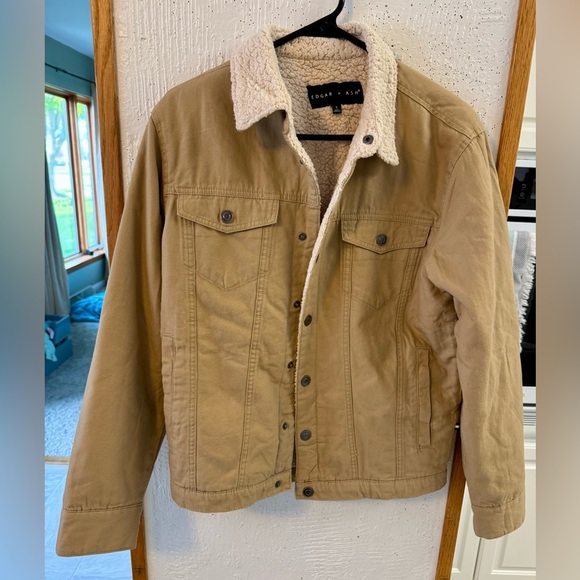 edgar & ash Jackets & Blazers - Women's Tan Sherpa Jacket
